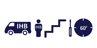 Premium Lieferung inklusive Aufbauservice durch IHB-Techniker (1-Mann-Handling)